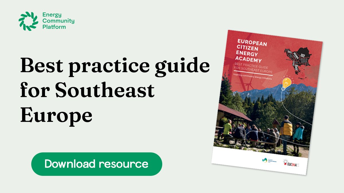 ✊ A small but growing citizen energy revolution has started in the #Balkans.

Get inspired by the frontrunning #EnergyCommunities compiled in this best practice guide and join the revolution!

Download it on the Energy Community Platform ➡️ bit.ly/3wiyhUg