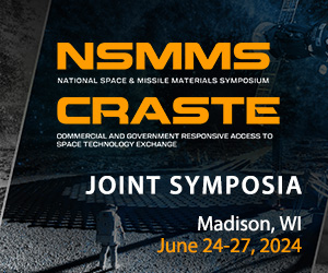 NewSpace_JRNL's tweet photo. NSMMS &amp; CRASTE Joint Symposia is taking place in Madison, WI on June 24-27.

Discussion involves key technology issues related to space, missile, hypersonic systems, and a variety of ground-breaking commercial space  topics. Register today: https://t.co/cSlCwPeMjF https://t.co/w7jjfdEYaI