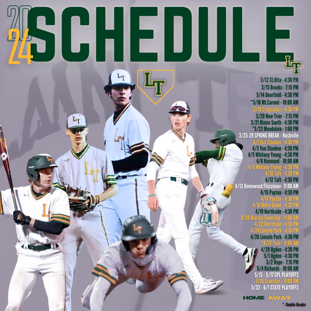 4 weeks until first pitch! Here is our 2024 Varsity schedule.