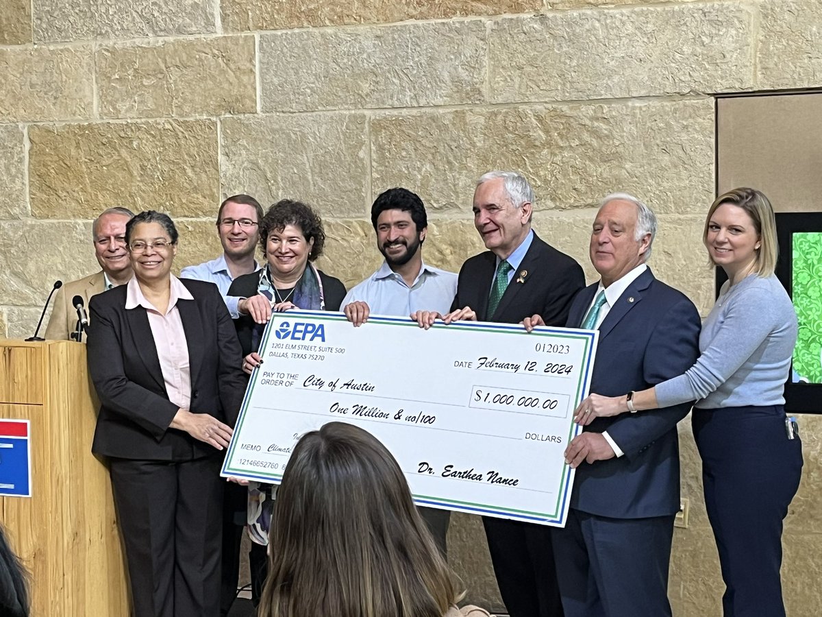 Congrats to @austintexasgov for winning $1 million grant from @EPA to coordinate action on climate change with other local governments #txclimate