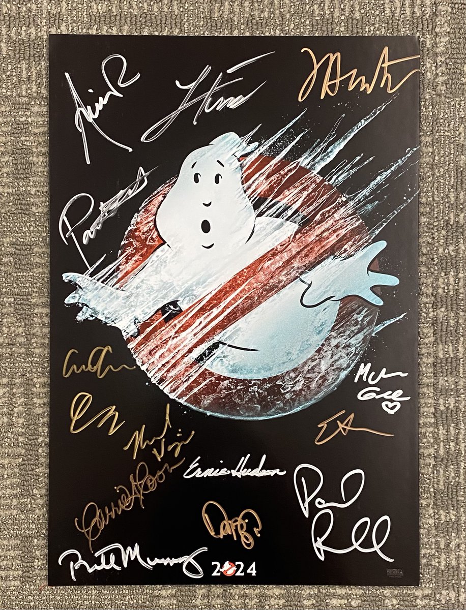 ❗Last Chance❗Help raise money for <a href="/StJude/">St. Jude</a> for a chance to win this iconic, just released #Ghostbusters: Frozen Empire poster signed by the entire cast!

Get this one-of-a-kind collectible to add to your Ghostbusters collection. Bid now! bit.ly/StJudeBid