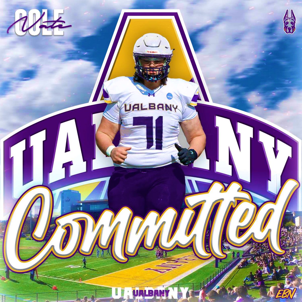 Thankful to announce my commitment to <a href="/UAlbanyFootball/">UAlbany Football</a>!
<a href="/CoachGGattuso/">Greg Gattuso</a> 
<a href="/CoachAlsadek/">Jacob Alsadek</a> <a href="/CoachFiacchi_UA/">Coach William Fiacchi</a> 
<a href="/CoachMolinich/">Keith Molinich</a>