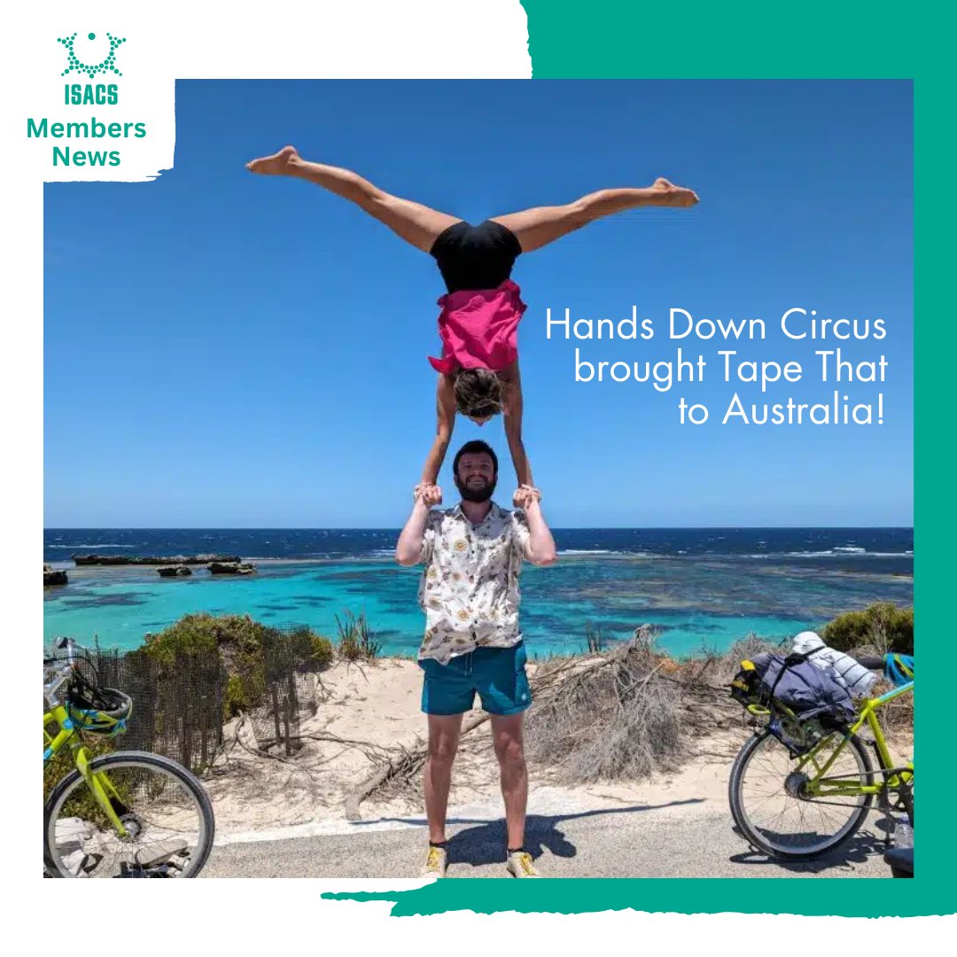 ISACSIreland's tweet photo. ✨What's new within the Irish Street Arts, Circus and Spectacle members?
@handsdowncircus, with support from @culture_ireland, performed their #TapeThat show at @CircusFestival - read all about their overseas adventure 🤩https://t.co/ZKHW90s1NN https://t.co/KAc5nUTkxC