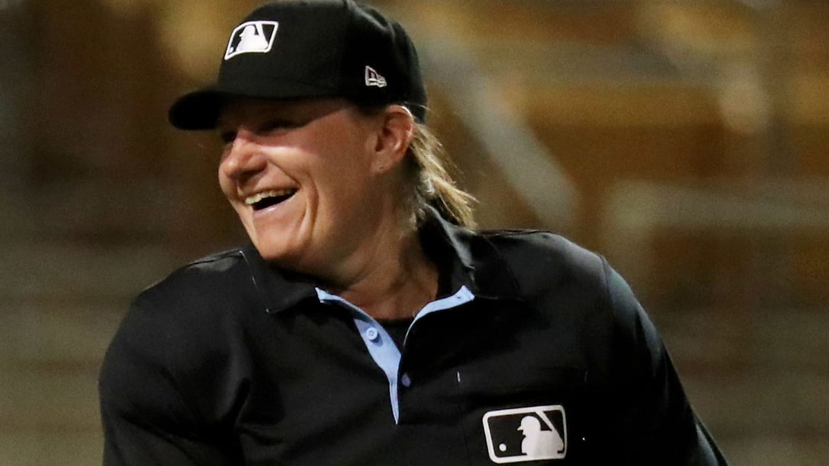 MiLB's tweet image. Jen Pawol, who was the home-plate ump for the 2023 Triple-A National Championship Game, is set to work MLB Spring Training games.

She'll be the first woman to umpire big league Spring Training games since 2007: atmilb.com/3w6u1XB