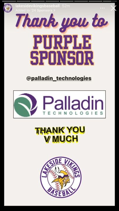 Palladin Technologies are proud 'purple' sponsor for the Lakeside High School Vikings Baseball team in Atlanta! We're excited to support these talented athletes. 
#Pledge1
#PalladinTechnologies #Salesforce #SalesforcePartner