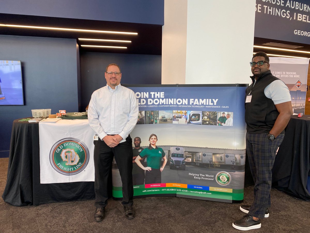 ODFLPeople's tweet photo. Michael &amp; Brandon will be back on campus at @AUHarbertBiz on Tuesday, February 13 for the Supply Chain Management Career Fair. Stop by to learn more about OD and our Management Trainee Program! https://t.co/y55bdKFwOU