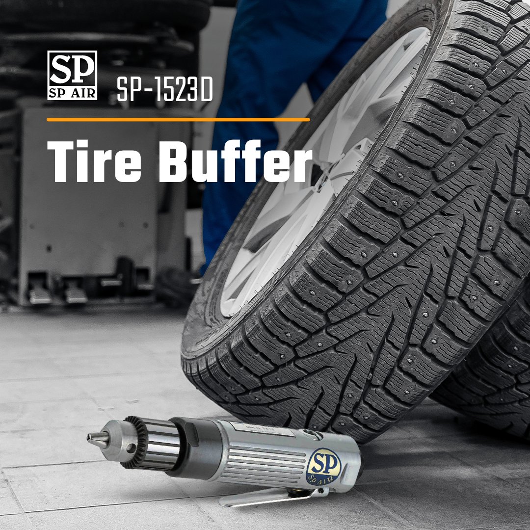 Tired of tire maintenance? 🛞

With rear exhaust directing air away and a built-in regulator, the #SPAir #TireBuffer is the ultimate tool for patchwork and roughing in recapping zones. 

Get to work: bit.ly/42gj7L7