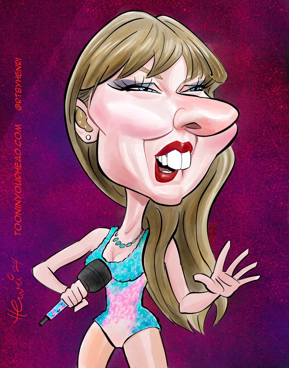 HenriGoldsmann's tweet photo. Taylor looking ace for her next performance🤩

#TaylorSwift #music  #TaylorSwiftSuperBowl  #taylornation  #Swifties  #Swiftie #singer #caricature #marketing #funny #artist #sketch @taylorswift13 #CartoonArt #cartoon https://t.co/v7H2kjJCJy
