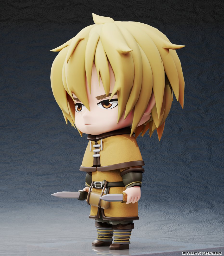 RainStrive's tweet photo. What??..finally Thorfinn Nendoroid??!!..say SIKE NEOOWWW..3d modelling practice feat Thorfinn..i have to figure out a better way to do hair like damn 💀💀

#VINLAND_SAGA https://t.co/bmkpOGfMc1