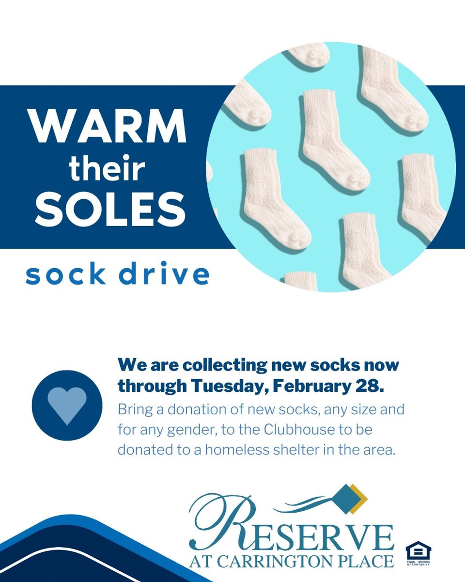 Stepping into kindness, one pair of socks at a time! 🧦 Join us in our sock drive to warm hearts and soles. From now until Feb. 29th, let's make every step count! #SockDrive #SpreadWarmth