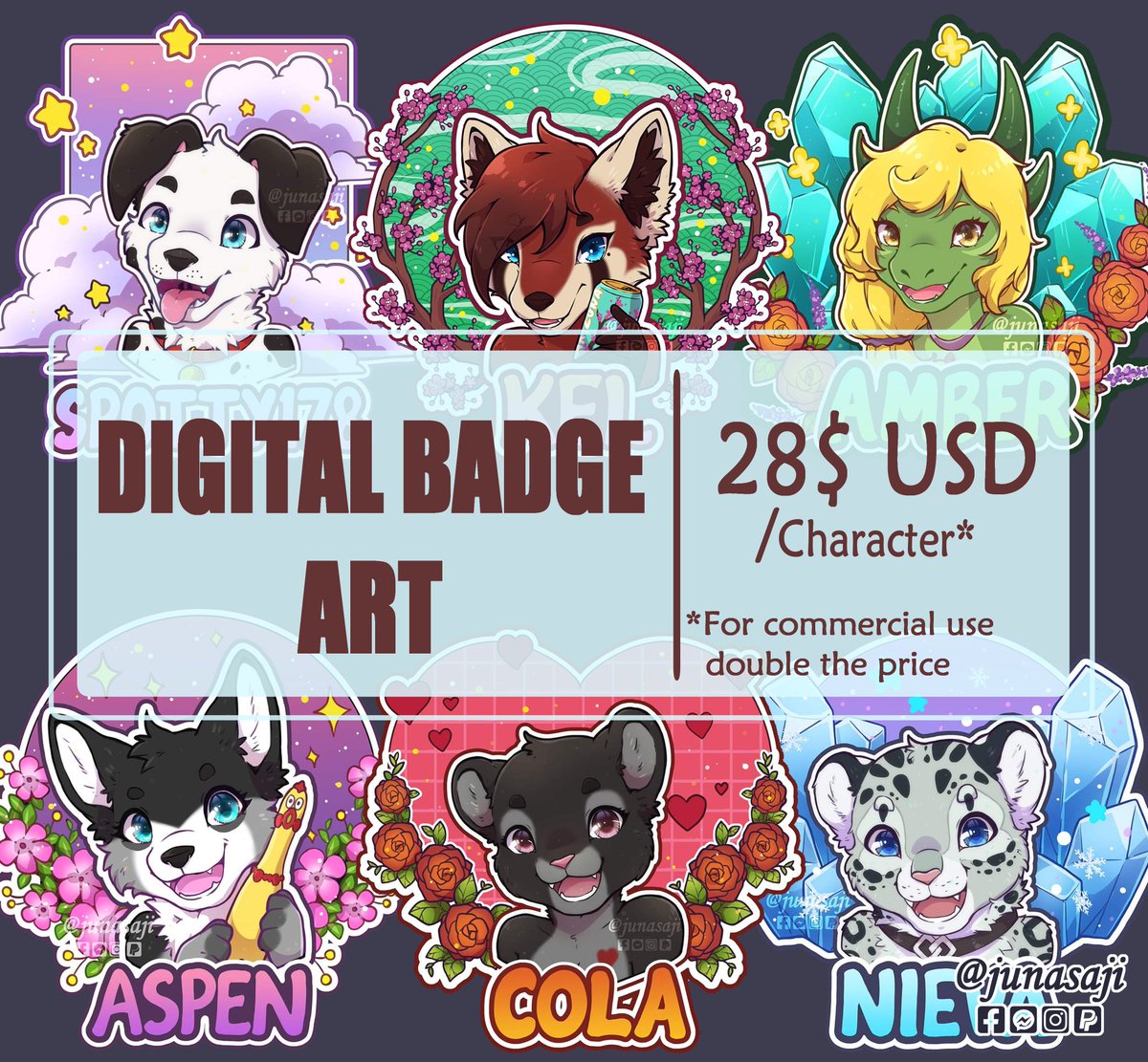 junasaji2's tweet photo. UPDATED COMMISSION PRICELIST ❤️❤️❤️
.
.
.
More prices in reply. Message me for ordering #junasaji_pricelist
#furry #furryart #commissionopen #ArtCommission #ArtistOnTwitter  #opencommission #cmsn_art #commission_rts #opencommish #furryfandom #furrycommunity https://t.co/jlkmyiIVDt