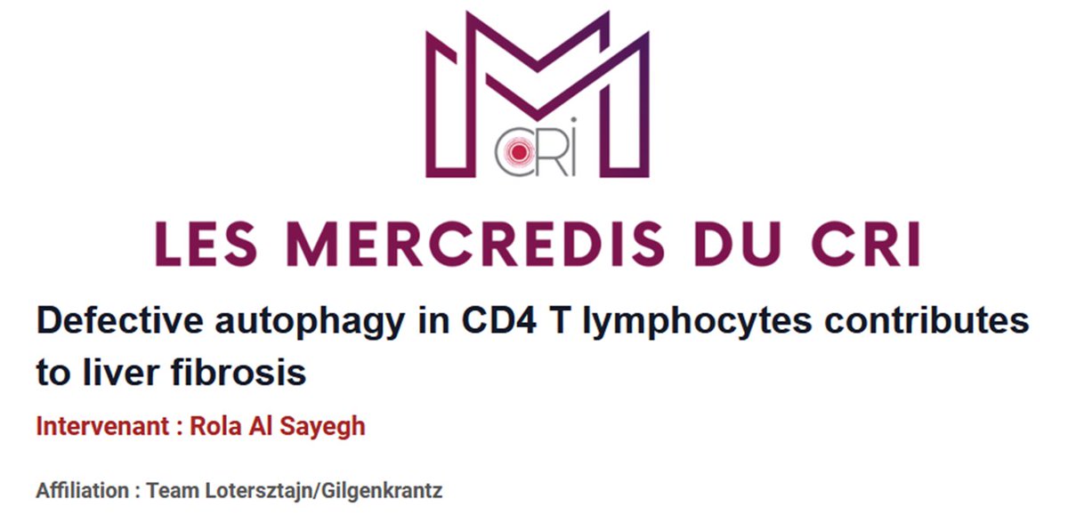 14th of February Rola Al Sayegh shares valuable insights from her study  titled "Defective autophagy in CD4 T lymphocytes and its contribution to  liver fibrosis." More info: lnkd.in/gth8tbVJ