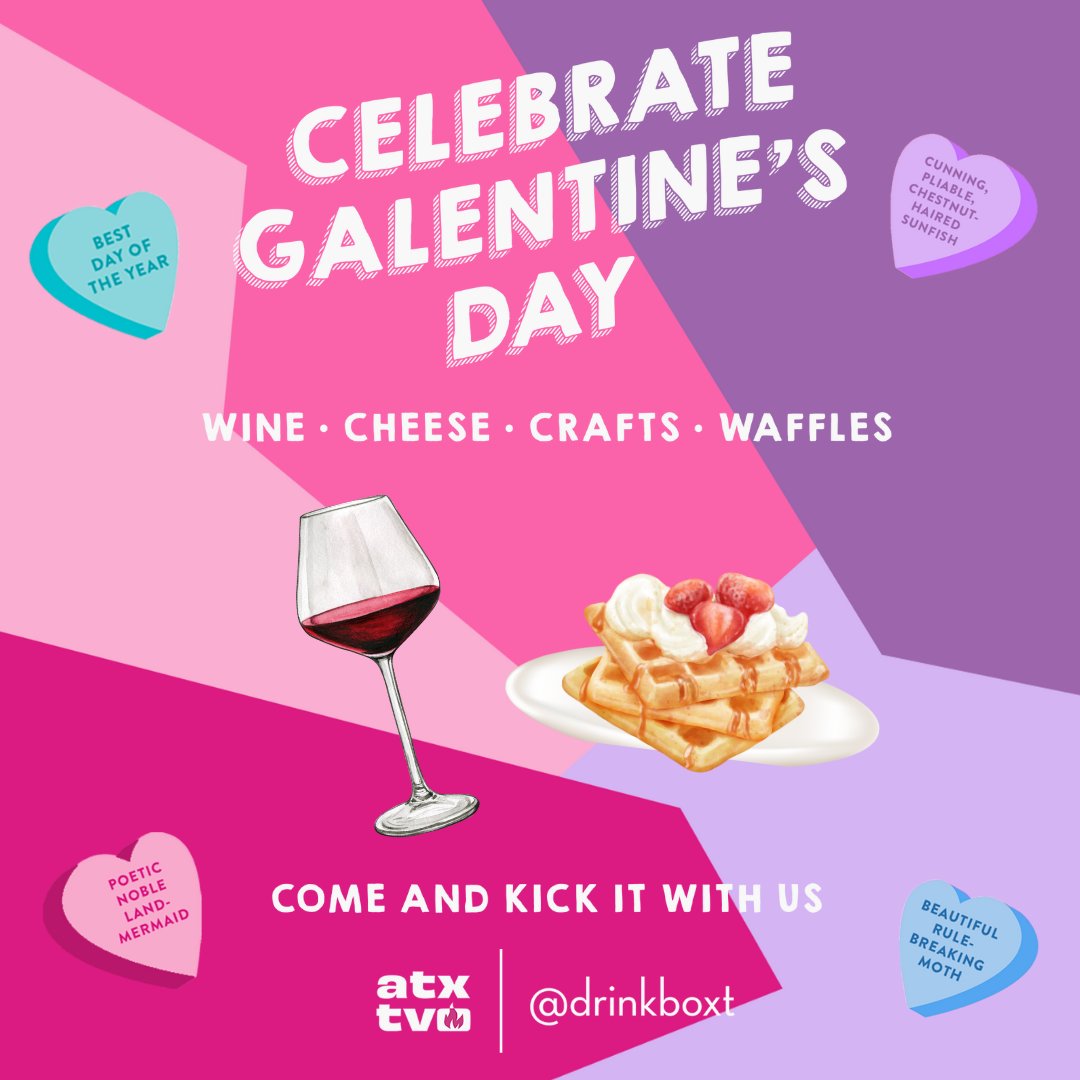 ATXFestival's tweet photo. As Leslie Knope says, the two most important things in life are friends and waffles, and we'll have both at TOMORROW's #GalentinesDay event. Come kick it with us at #BOXT Clubhouse! Tickets are still available: https://t.co/vbFfX38mjc https://t.co/XfILEeYtn2