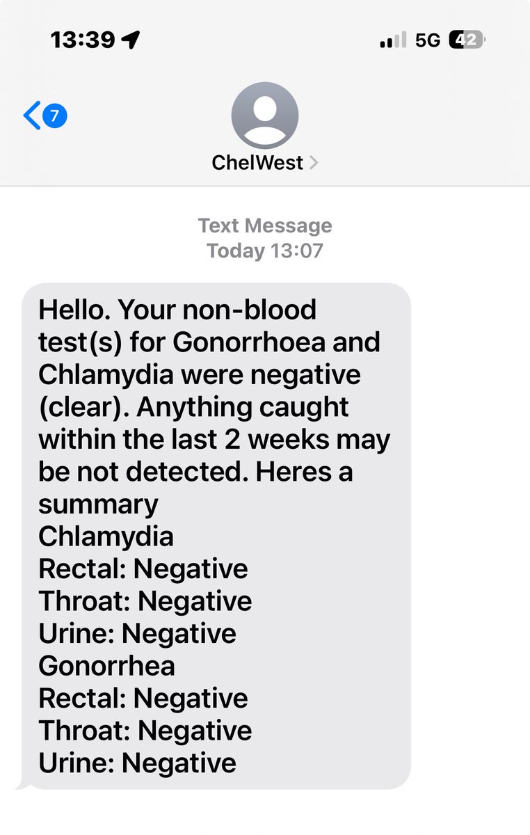 Slimjock19641's tweet photo. Always a relief (albeit a surprise ๐คฃ) when I get this txt #gettested #negonprep U=U https://t.co/9XwEtxYk1C