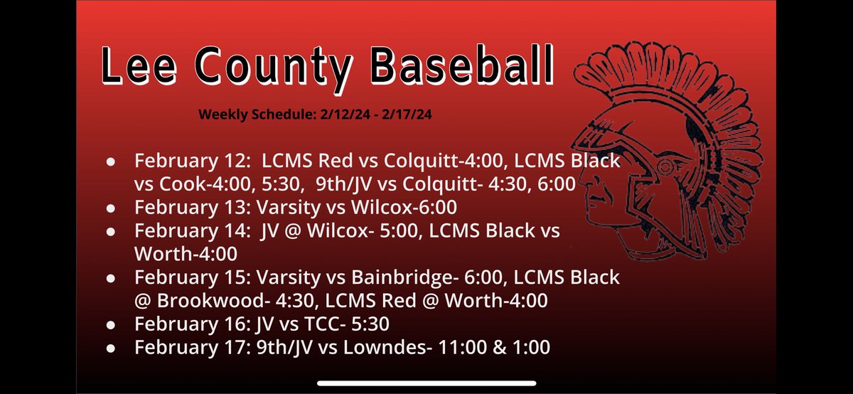 LeeCountyTNBF's tweet photo. Come check out a game with this week. MS and HS both busy. @LCHSTrojans @LeeAthletics1 #INAM. https://t.co/2xoZQ0xTv4