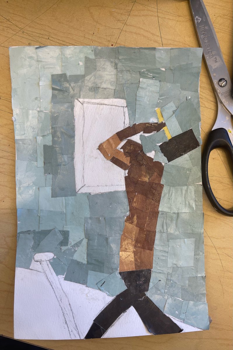 Celebrating Black History Month in Art class at Paul Celebrando el Mes de la Historia Afroamericana en la clase de arte en Paul