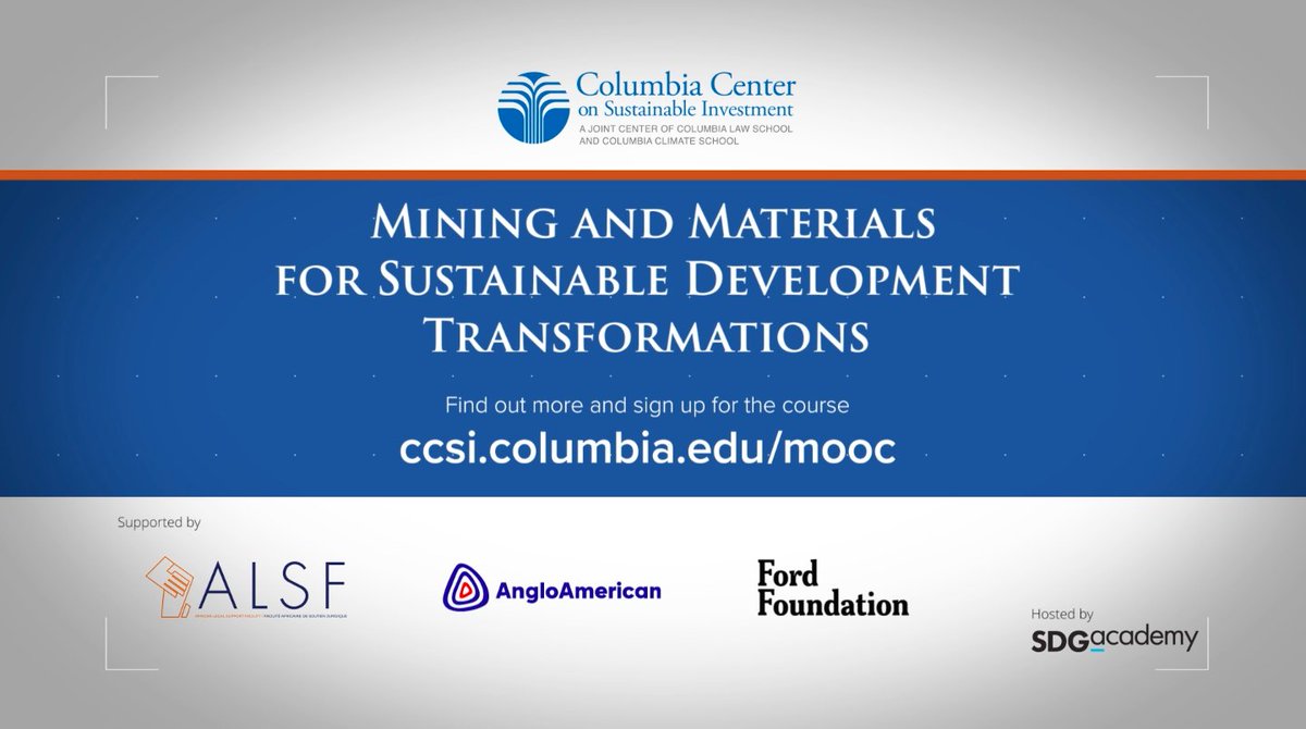 CCSI_Columbia's tweet photo. Ensure security of critical minerals supply for a sustainable future! Learn about the impact of mining and materials on global development in the new @CCSI_Columbia MOOC. Launching Feb 19. Secure your spot: https://t.co/jeNh5Qxf74 https://t.co/fA4J4JMl7K