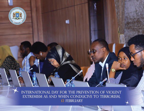 Today, in #Mogadishu, government officials, including ministers and MPs, attended an event organized by @Tubsancenter to mark the International Day for the Prevention of Violent Extremism conducive to Terrorism. This day is annually observed to raise awareness of the threats