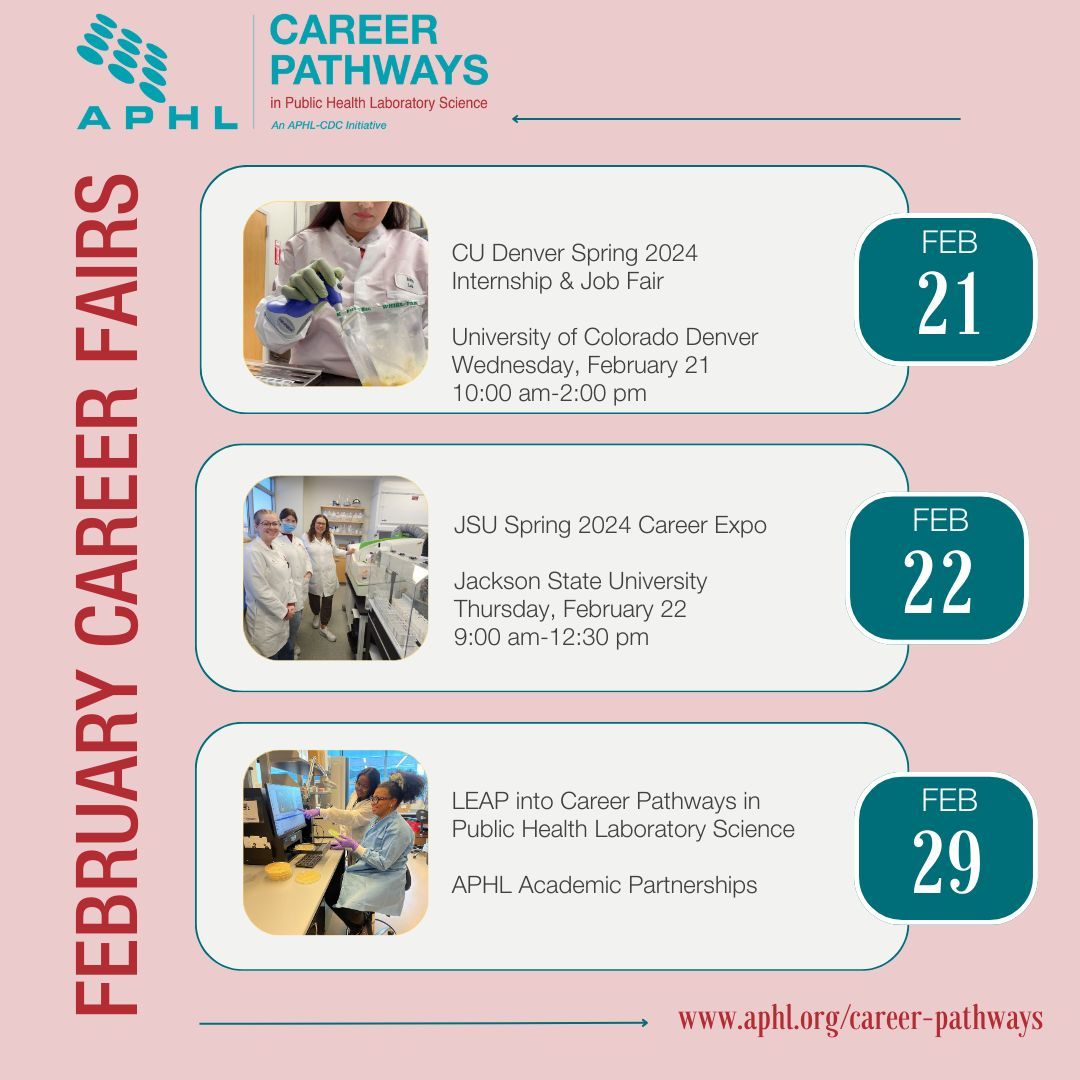 Join us at @FIU today for the Spring 2024 Career Fair from 12:00 pm-4:00 pm. Discover exciting opportunities in public health laboratory science and learn about paid internships and fellowships available to you! @HealthyFla