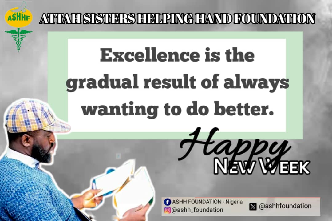 Embrace the new week with optimism; every possibility awaits our endeavors
#Possiblities
#monday
#happynewweek
#smartworkpays
#ashhfoundation 
#actionaidnigeria
#womenforwomeninternational