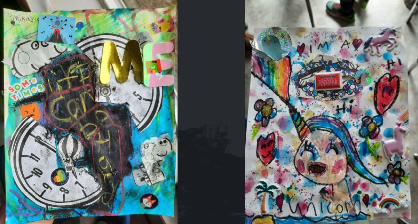 FitchSchool's tweet photo. Grade 4/5 students in Mr. Fast's class unleashed their inner Basquiat!  Inspired by the legendary artist, they're blending colours, shapes, and ideas with mixed media to create stunning works of art. The future of creativity is bright in these young hands! #Basquiat #BHM https://t.co/2v9S41fjaJ