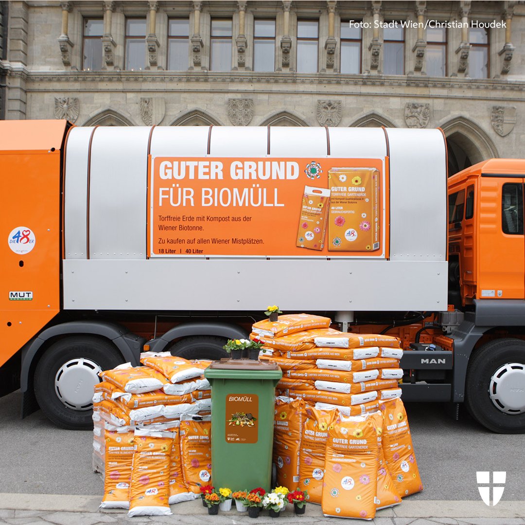 Kennt ihr die torffreie Erde von <a href="/Die48er/">Die 48er</a>? Die hochwertige Garten- und Blumenerde „Guter Grund“ entsteht direkt in unserer Stadt aus 100.000 Tonnen Bioabfall. Holt sie euch ab jetzt bis Oktober in 18- und 40-Liter-Säcken direkt am Mistplatz oder im 48-Tandler. 🌺