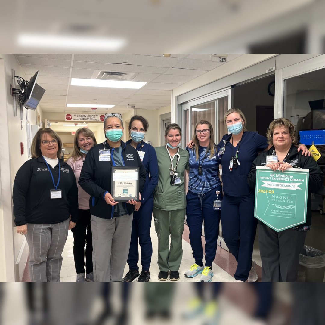 Congratulations to the 6K nursing team for being recognized for excellence in Patient Satisfaction!🎈

6K outperformed in the Patient Experience Domain of the Patient Satisfaction Surveys!

#nursingexcellence #nursingcare #upstatenursing #patientsatisfaction #nurselife