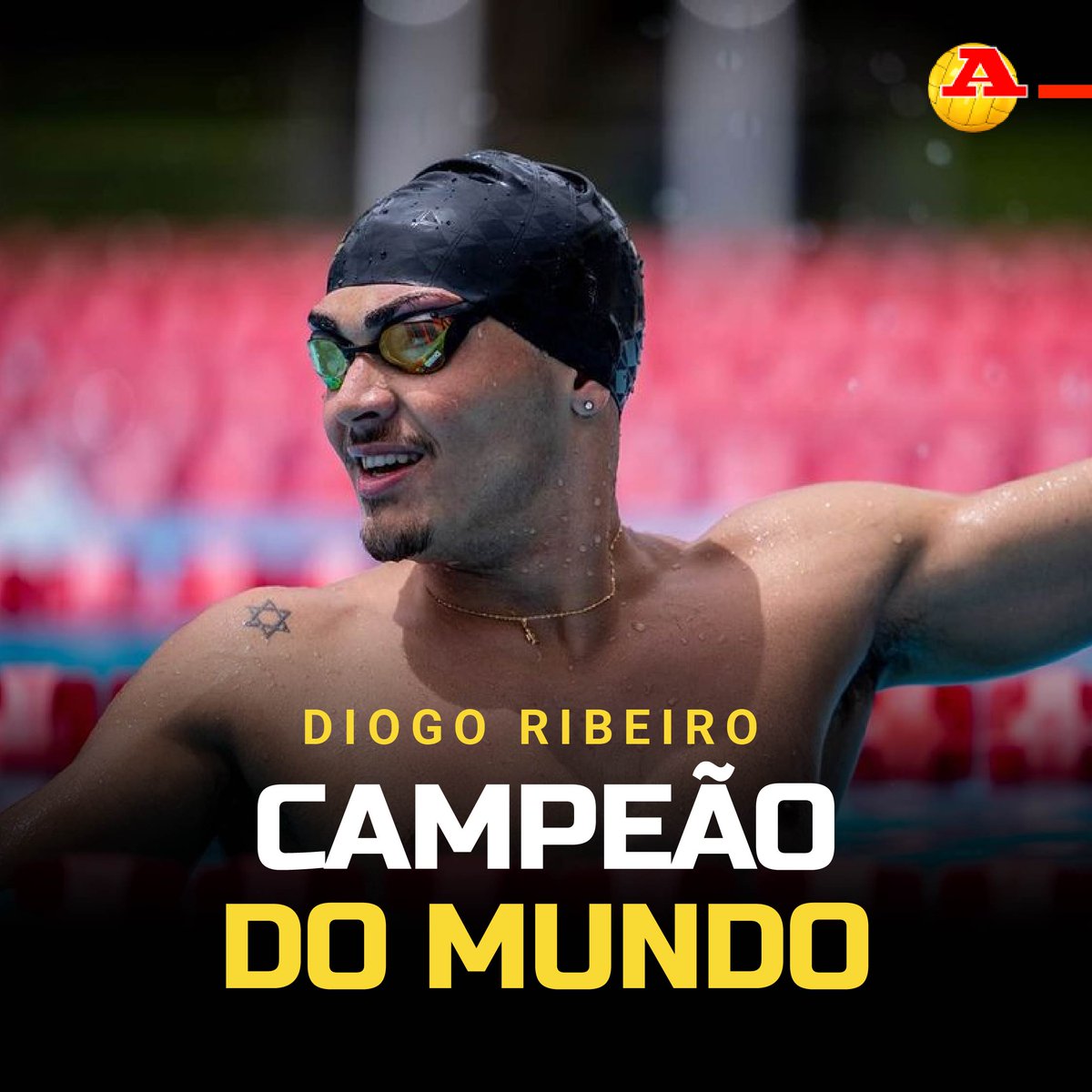 abolapt's tweet photo. O nadador português Diogo Ribeiro sagrou-se campeão do mundo em 50 m mariposa nos Mundiais que estão a decorrer em Doha, no Catar. 🏊🏻🥇🇵🇹
Parabéns, Diogo! 👏 https://t.co/RyblMQE8HK
