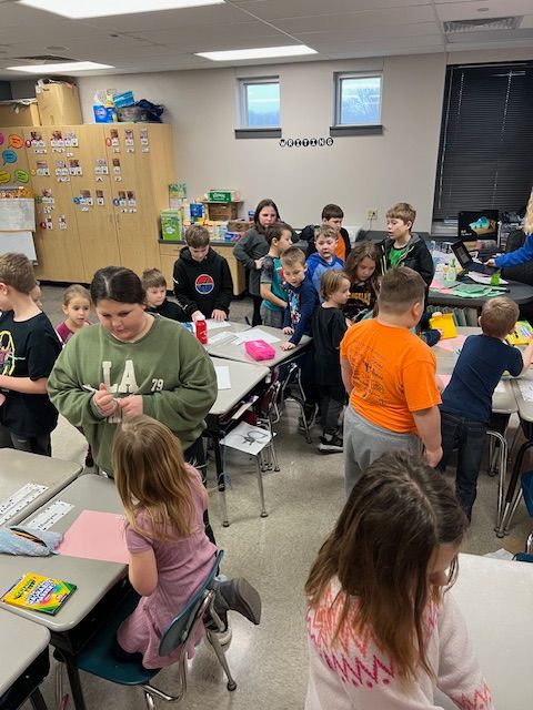 Mrs. Feldewerth and Mrs. Piel’s classes working on buddy day activities. #proud2br3 #cpepride