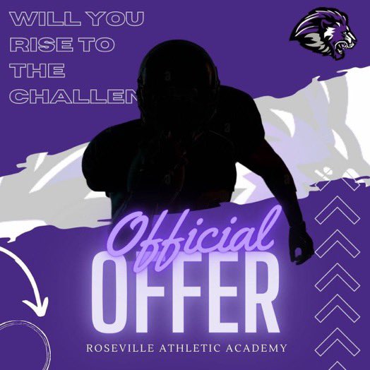 Blessed to receive an offer from Roseville athletic academy @COACH217ROLAND @ethansimpson33 @coachwsimmons @Rosvillelions1