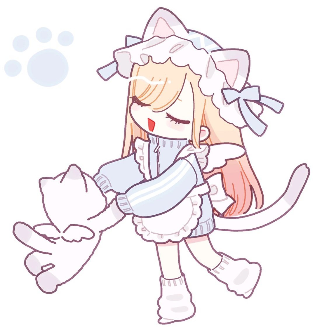 Manim_Asg's tweet photo. Chibi Blue Kitty Marin is the most precious thing ever 🩵🤍🩵 https://t.co/zU8Qbwq9xQ