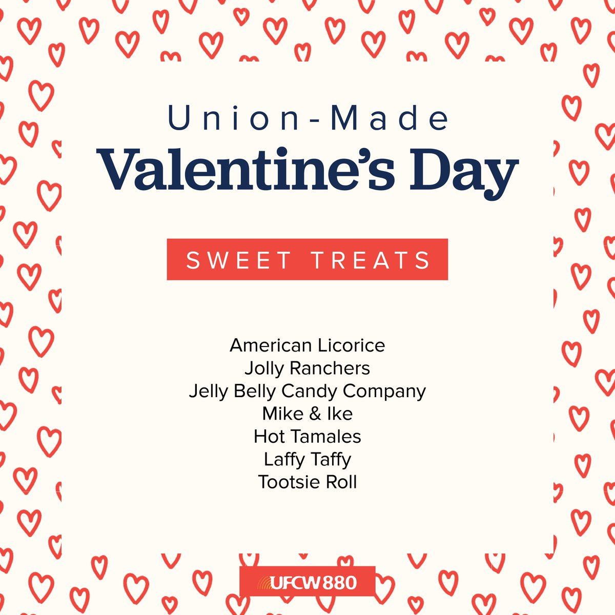 UFCWLocal880's tweet photo. This Valentine’s Day, sweeten the celebration with union-made treats and chocolates. 🍫 💖 Choose love, choose solidarity!
#UnionLove #ValentinesDay #UnionMade https://t.co/hUJzq1tZnT