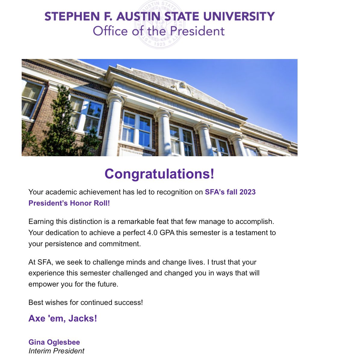 Brian Krajca (@brian_krajca) on Twitter photo I’m so proud of <a href="/reagankrajca/">Reagan Krajca</a> for achieving President’s Honor Roll in her first semester at SFA. This is particularly impressive while navigating a grueling soccer travel schedule. Keep up the good work young lady! I’m so proud of <a href="/reagankrajca/">Reagan Krajca</a> for achieving President’s Honor Roll in her first semester at SFA. This is particularly impressive while navigating a grueling soccer travel schedule. Keep up the good work young lady!