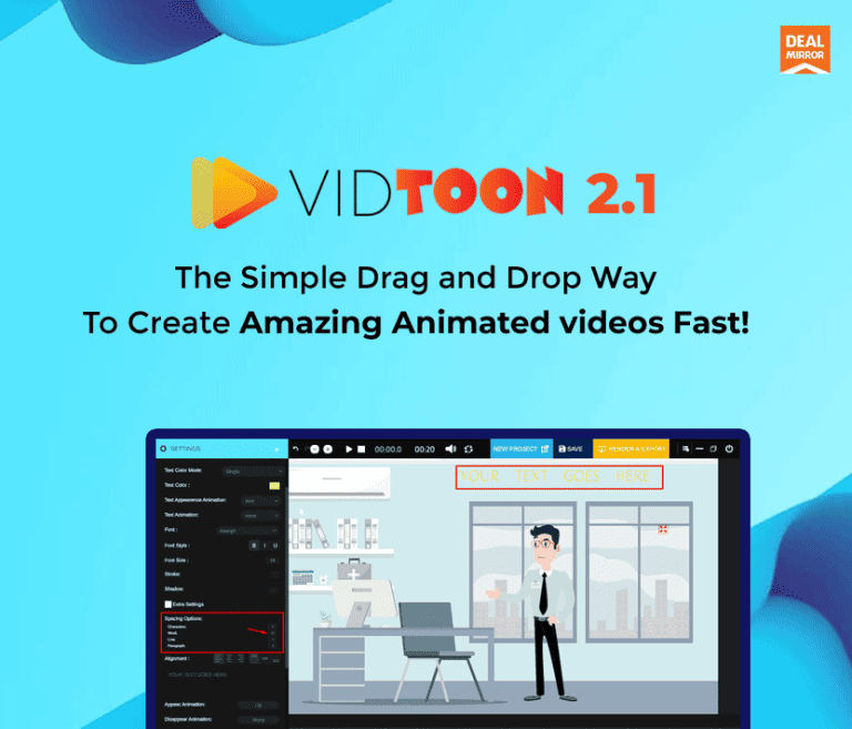 dealmirror's tweet image. 🚨 VidToon 2.1: Drag & Drop Animated Videos
Vidtoon™ is a 2D video animation software with unique animated characters, a great selection of background images, and many more.
🔗 GET BEST LINK: dealmirror.com/product/vidtoo…
#dealmirror #texttospeech #textanimation #saas #animation