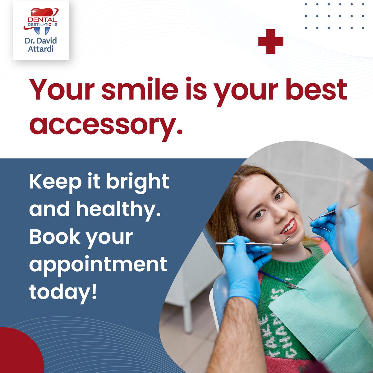 Healthy smile, happy you! Invest in your well-being with a dental appointment. It's never too late to start! #smilesforlife #preventivecare #booknow