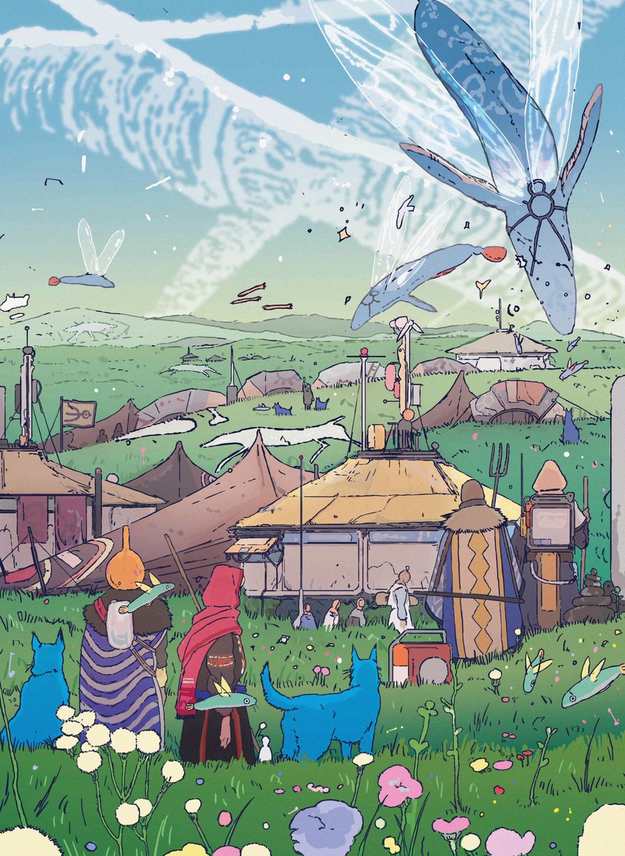 🌼Realm of Tinia, first aeon, when Skors and Sariks lived in harmony.

-
this is actually the first page of the comic !!