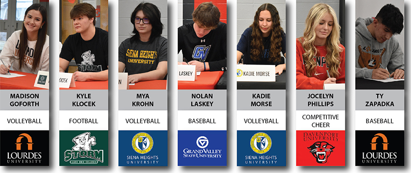 BedfordSchools's tweet image. There are many things that our students do at Bedford that make us proud. Last week, several student-athletes participated in a Signing Day event. These students’ hard work &amp;amp; skill mastery in their respective sports earned them a place in a collegiate program. Congratulations!