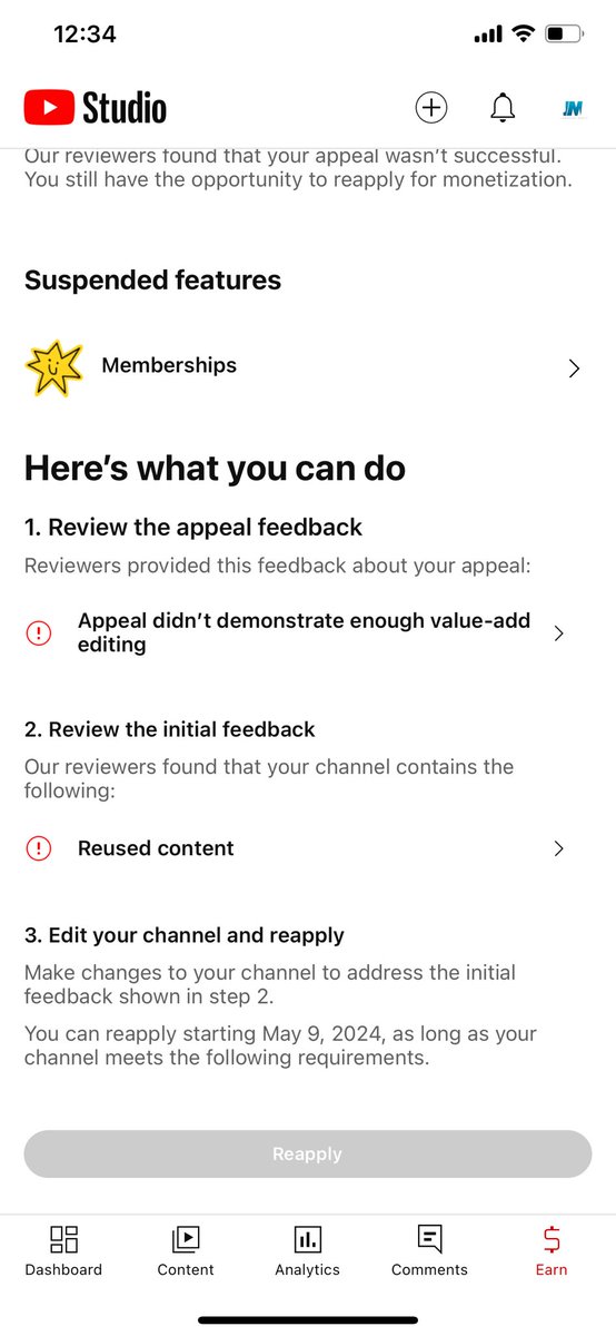 YouTube is currently demonetizing content creators , they have an error they or glitch they have refused to correct &amp; now innocent people have to pay for it .
<a href="/YouTube/">YouTube</a> <a href="/TeamYouTube/">TeamYouTube</a>
Fix this immediately #youtube
