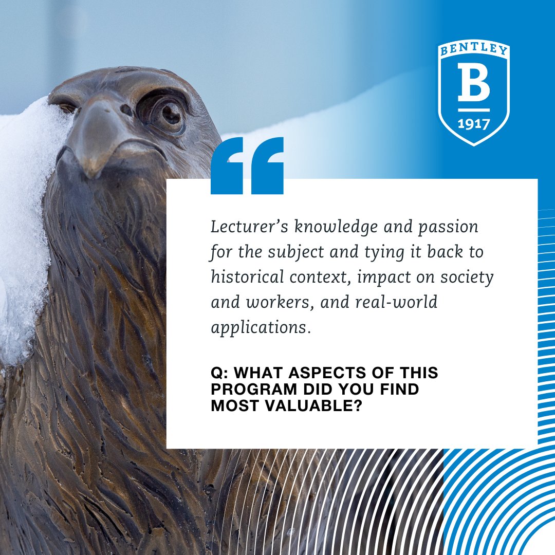 BENTLEYExecEd's tweet photo. Our students have a lot to say about our courses. For #WomenInScience day, here's a piece of what they've found most valuable from our previous AI session. https://t.co/zcxdl24IEd