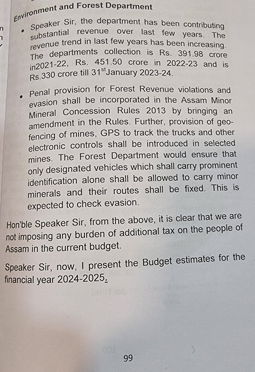 Thanks to the visionary leadership of HCM @himantabiswa 🙏 @AjantaNeog HFM Baideu for appreciating the achievement of the Department & also providing an excellent road map of higher Forest Revenue accruals in coming days 🙏 @cmpatowary HEFM 🙏 @assamforest #AssamBudget2024