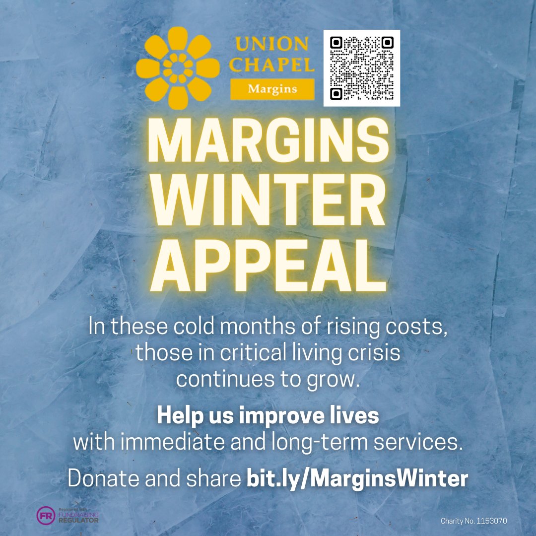 Thanks to all who've donated to bit.ly/MarginsWinter raising over £2k to help us improve lives of those facing critical living crisis & social justice issues. Donations could fund £7🟠1 DropIn meal £10🟠1 week support of a DropIn guest £50🟠1 day Supported Employment training