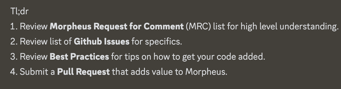 MorpheusAIs's tweet photo. A lot of open source developers are joining the Morpheus community.

Welcome! You are a key part of the Morpheus community &amp; there are lots of rewards to be earned for your work.

A thread on how to get started proposing code &amp; earning MOR tokens.
👇 https://t.co/7dZyeuJRI4