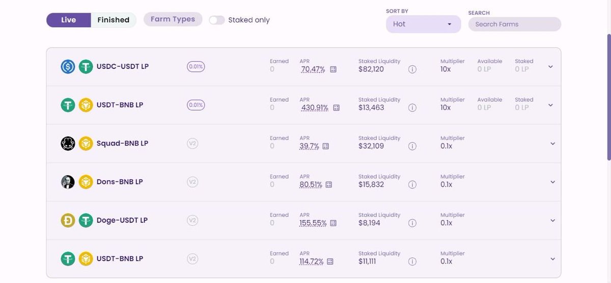 Hey!
<a href="/squad_swap/">SquadSwap 🐰💱</a> has to be one of the most undervalued gems in the market. I'm taking this opportunity to accumulate.

It’s a new DEX on BNBChain backed by the PancakeSquad NFT Community.

Over 7.75M in TVL and growing.

Farms and Pools recently launched with 340% APRs

Buy