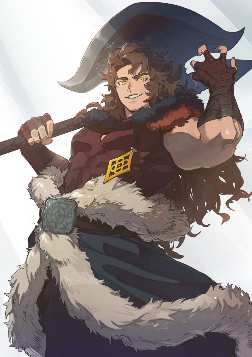 lightossan's tweet photo. A bold grin and an eager axe.
#Lightillust | 🎨@robiiiiiimmm https://t.co/6UQvA5tiiA