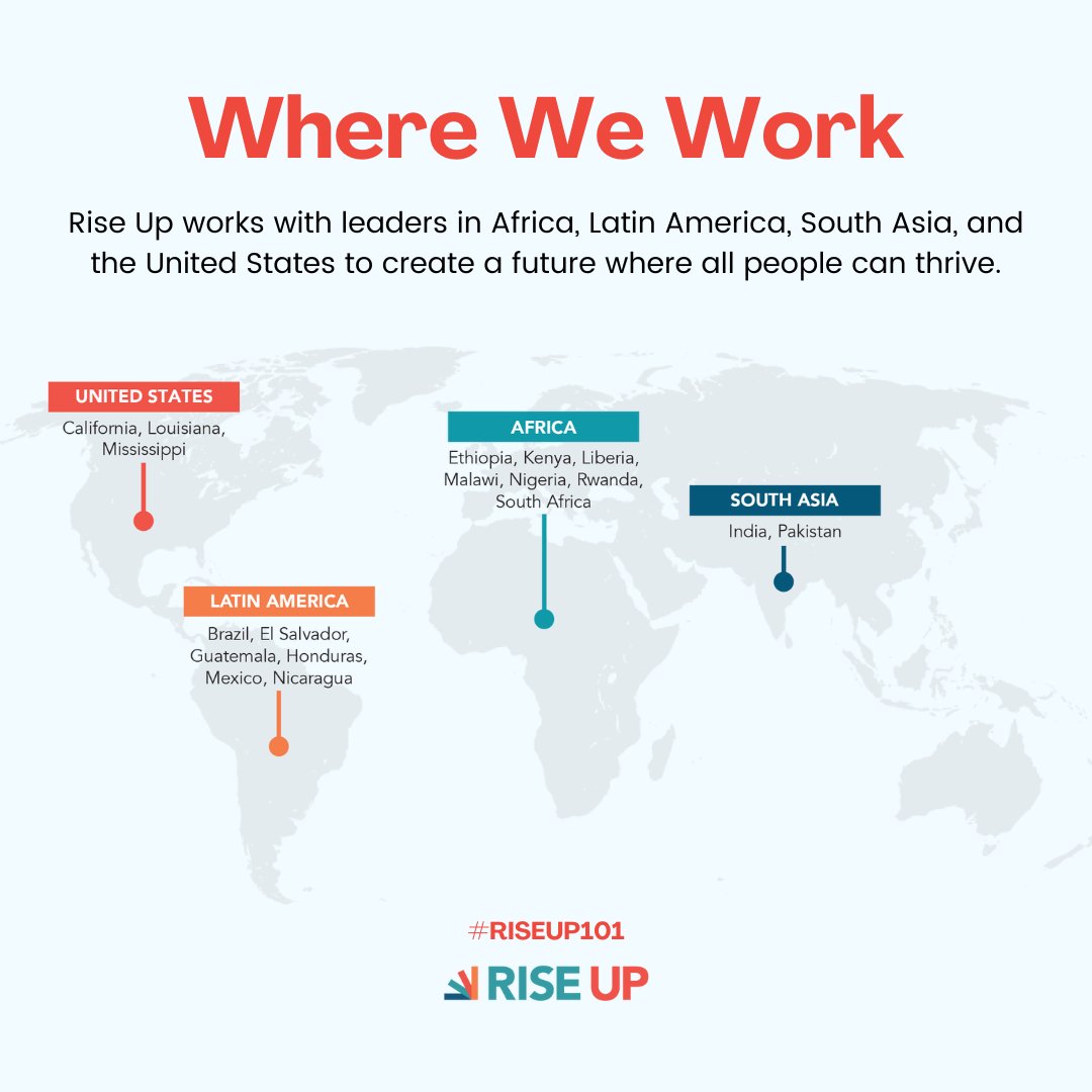 Rise Up is part of a global movement. 🗺️ Explore where Rise Up’s powerful network of 800+ leaders work across the world to advance gender equity! #RiseUp101 riseuptogether.org/where-we-work