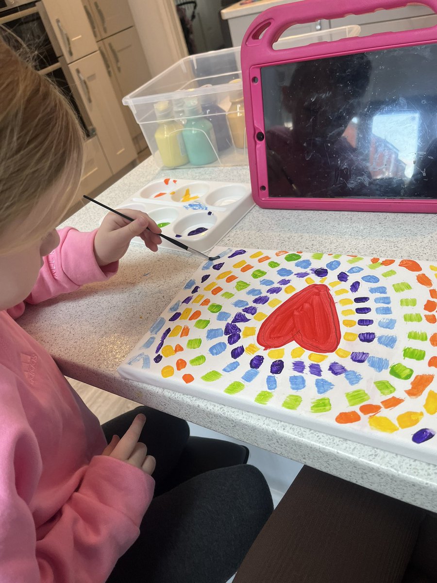parentOLOL2023's tweet image. F from R has kick-started her half term holiday by completing #Task14 of the #OLOLHomeworkChallenges. With her new paints, she created a piece of artwork in the style of Alma Woodsey Thomas @ourladyoflourd1 🎨🖌️