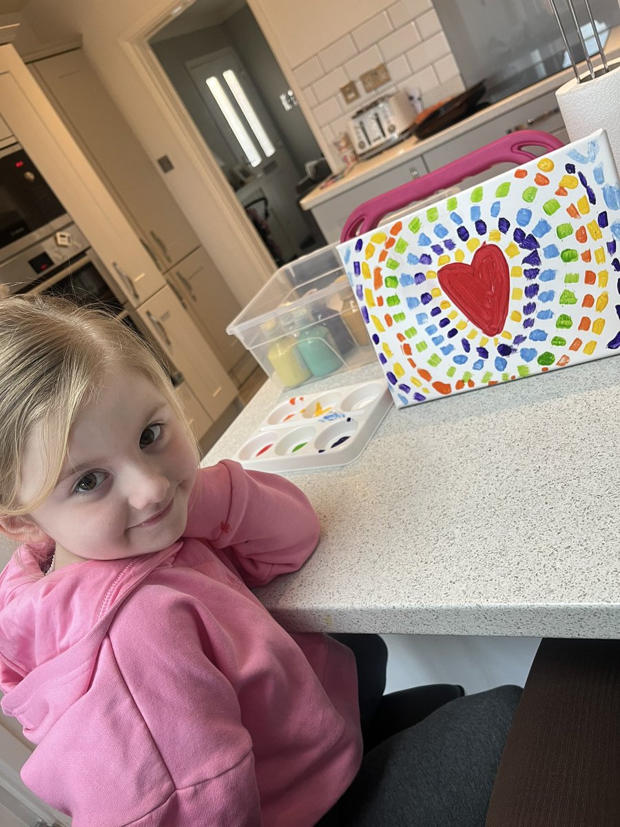 parentOLOL2023's tweet image. F from R has kick-started her half term holiday by completing #Task14 of the #OLOLHomeworkChallenges. With her new paints, she created a piece of artwork in the style of Alma Woodsey Thomas @ourladyoflourd1 🎨🖌️