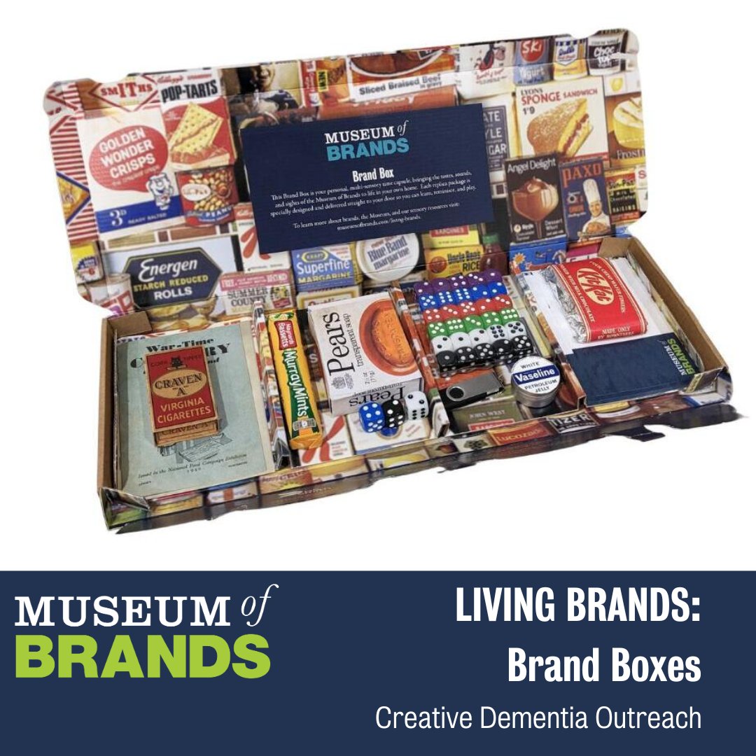 Museum of Brands (@museumofbrands) on Twitter photo Do you have a loved one living with dementia who would benefit from a brand box? Our completely free, letterbox sized boxes encourage reminiscence and emotional connection for people living with dementia. Email info@museumofbrands.com to request your own box to keep and share. Do you have a loved one living with dementia who would benefit from a brand box? Our completely free, letterbox sized boxes encourage reminiscence and emotional connection for people living with dementia. Email info@museumofbrands.com to request your own box to keep and share.