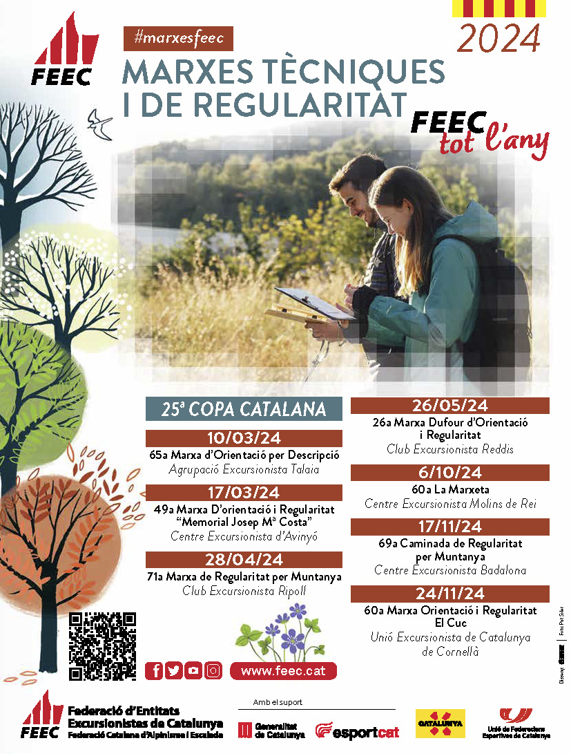 🧭⛰️ La #FEEC presenta el calendari de la 25a Copa Catalana de Marxes Tècniques i de Regularitat.

Vilanova i la Geltrú serà la protagonista de la primera prova el 10 de març de la mà de l'@aetalaia.

➕INFO ➡️tuit.cat/Hie48

#sentlamuntanya #sommuntanya #marxesfeec