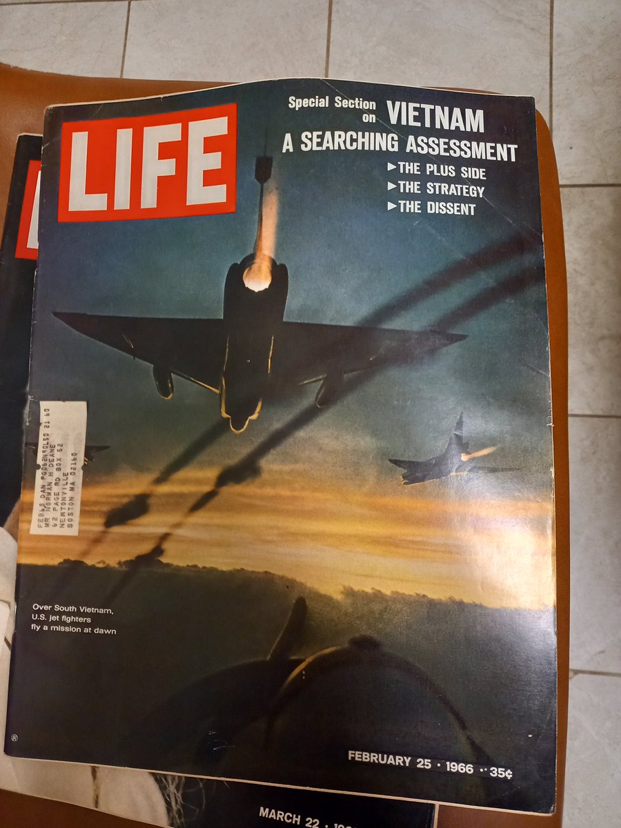 You'd never know what you'd find in 2nd hand book shops. Two editions of Life magazine from 1966 and 68, brilliant primary sources for the Vietnam war. 
#LChistory #jchistory